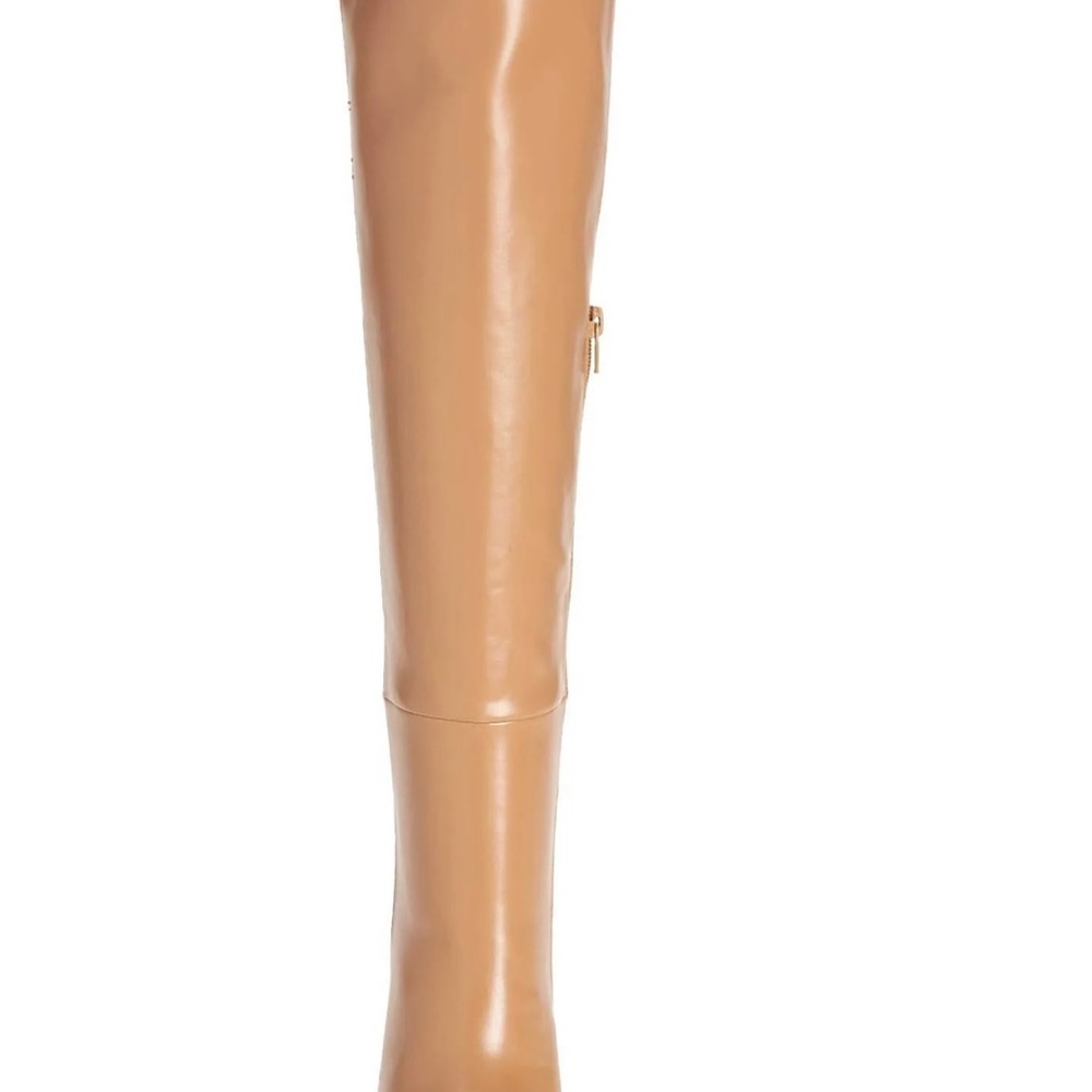 Jeffrey Campbell Tan Over-the-Knee Leather Stiletto Boots - Picture 3 of 5